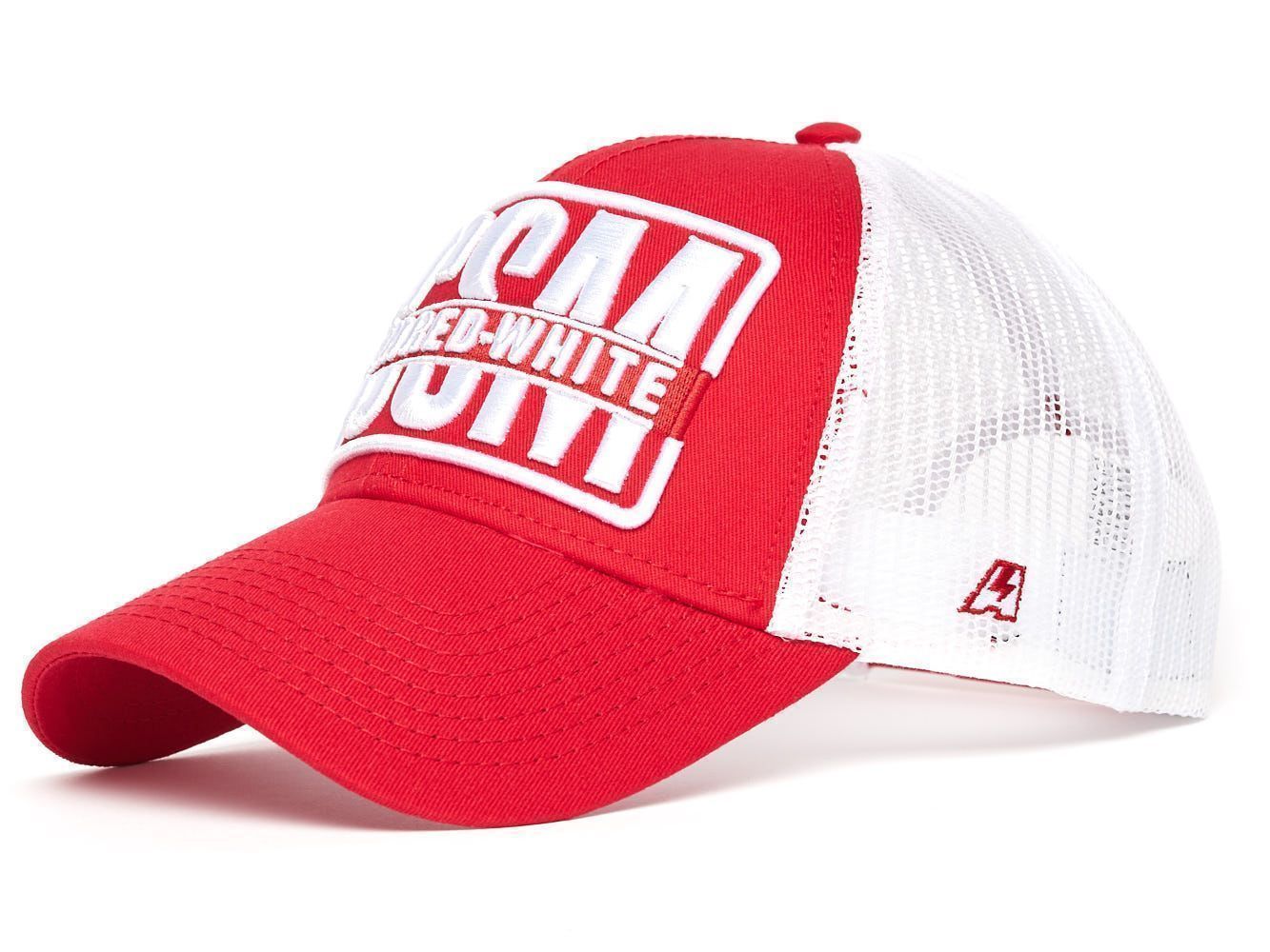 Бейсболка Спартак 120276 красно-белая летняя