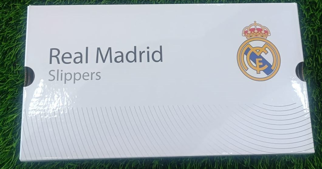 Тапки Реал Мадрид детские BLACK в подарочной коробке