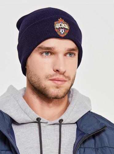 Шапка ПФК ЦСКА, цвет темно-синий