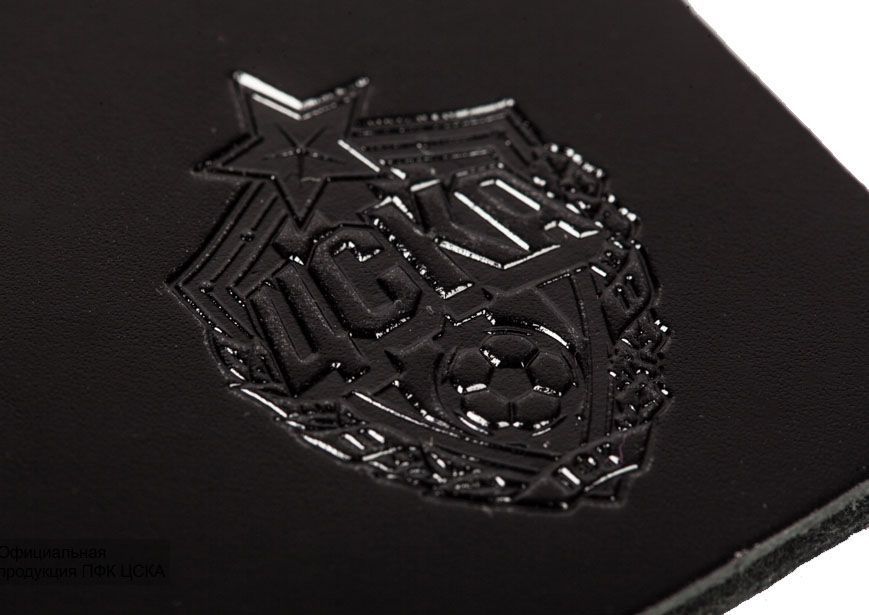 Обложка для паспорта ЦСКА кожаная черная