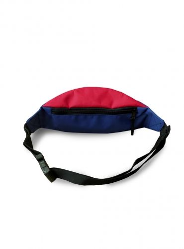 Сумка на пояс удлиненная синяя с нашивкой ПФК ЦСКА