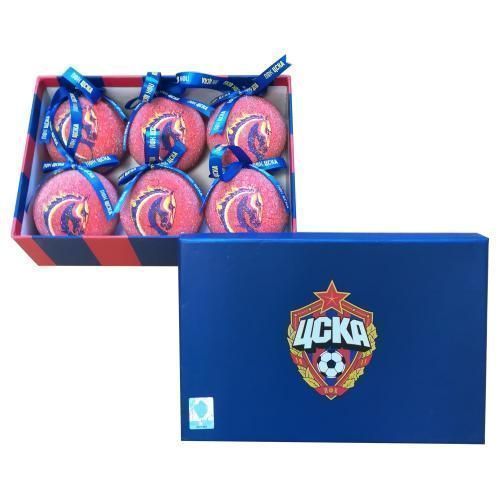 Набор ёлочных шаров "Талисман" (6 штук), цвет красный