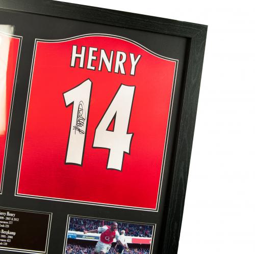 Футболка с автографом Bergkamp & Henry Signed Shirts (Dual Framed)