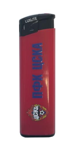 Зажигалка пьезо ПФК ЦСКА, цвет красный