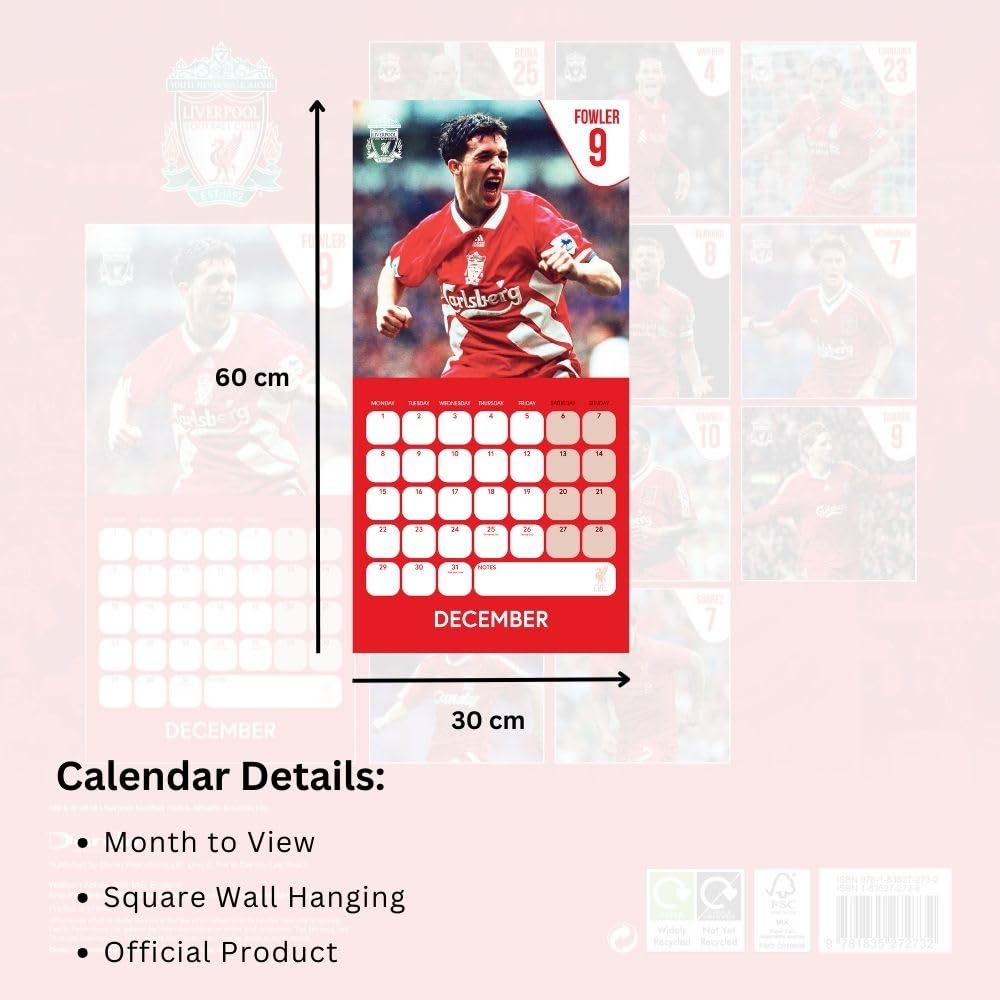 Календарь Ливерпуль Legends Square Calendar 2025