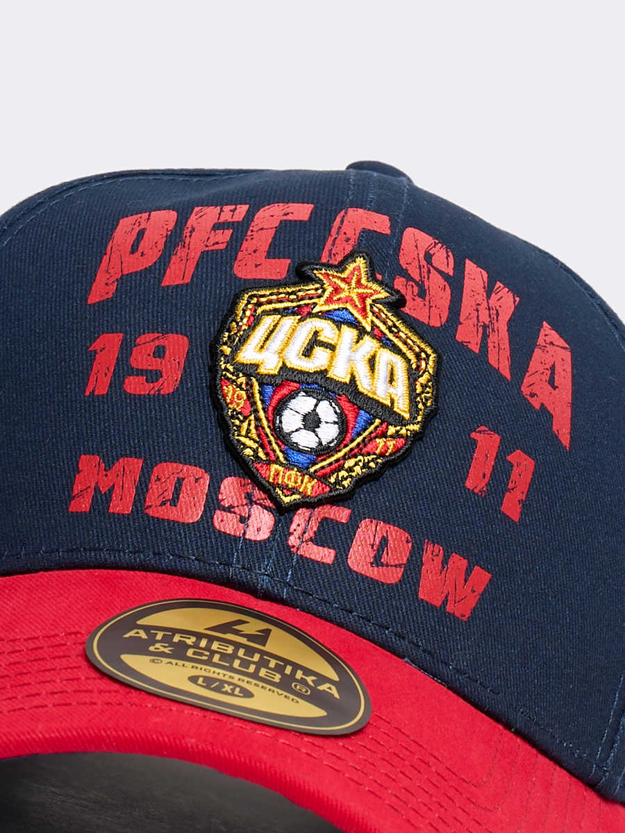 Бейсболка ЦСКА сине-красная 21201