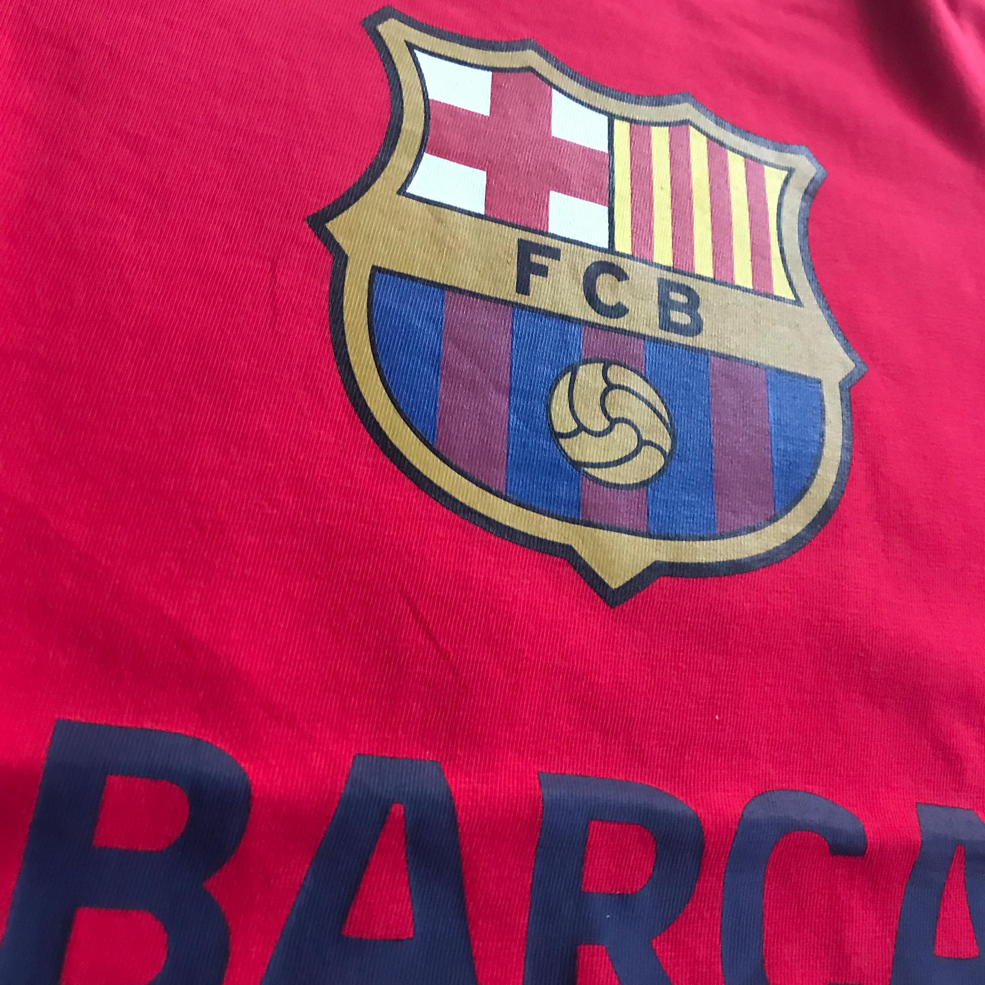 Детская футболка Барселона FCB3173 с длинным рукавом, красная Детская футболка Барселона FCB3173 с длинным рукавом, красная