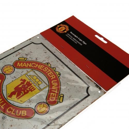Табличка Манчестер Юнайтед Retro Logo Sign
