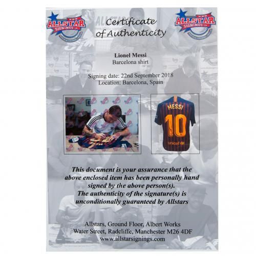 Футболка с автографом Лионеля Месси Messi Signed Shirt (Framed)