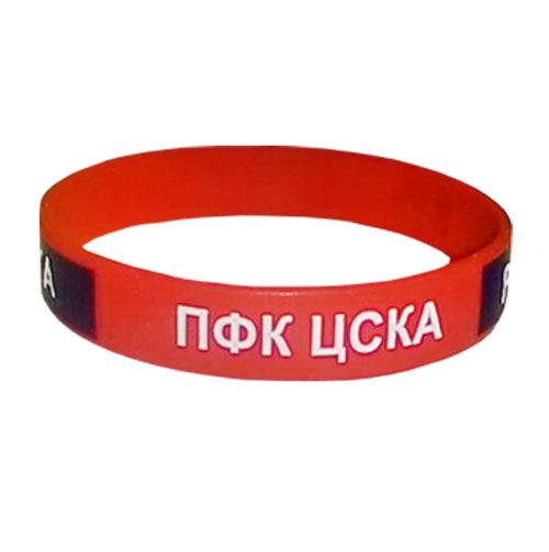 Браслет из силикона ЦСКА, цвет красно-синий