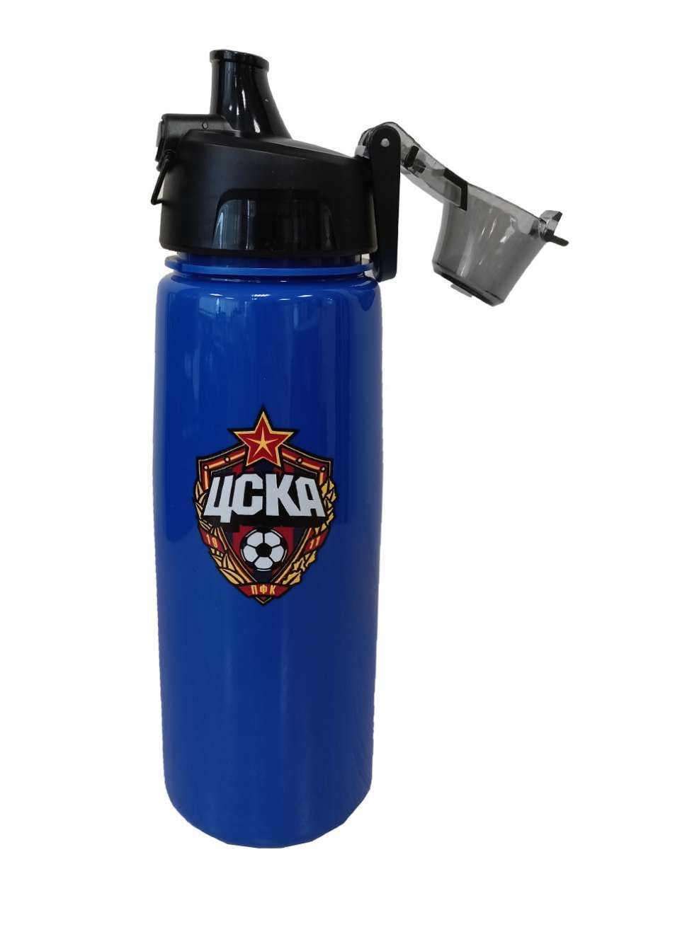Бутылка для воды ЦСКА с автоматической крышкой 750 мл, цвет синий