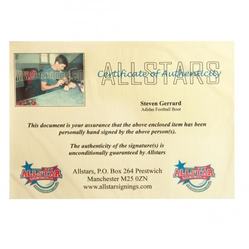 Бутса в автографом Стивена Джерарда Gerrard Signed Boot (Framed)