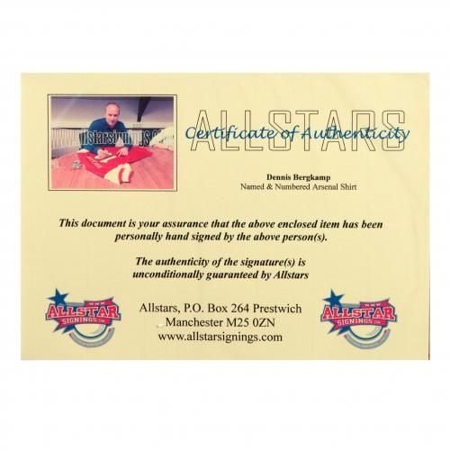 Футболка с автографом Bergkamp Signed Shirt (Framed)