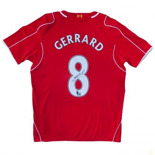 Футболка с автографом Стивена Джерарда Gerrard Signed Shirt