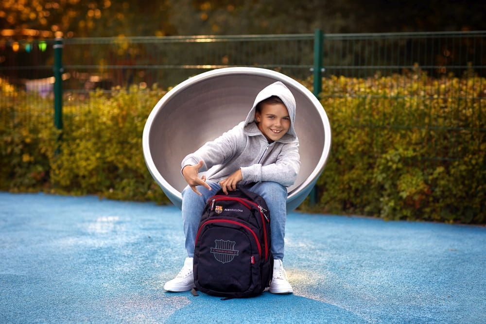 Рюкзак Барселона, черно-красный FC-239