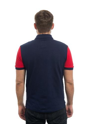 Поло мужское с эмблемой ПФК ЦСКА, цвет синий