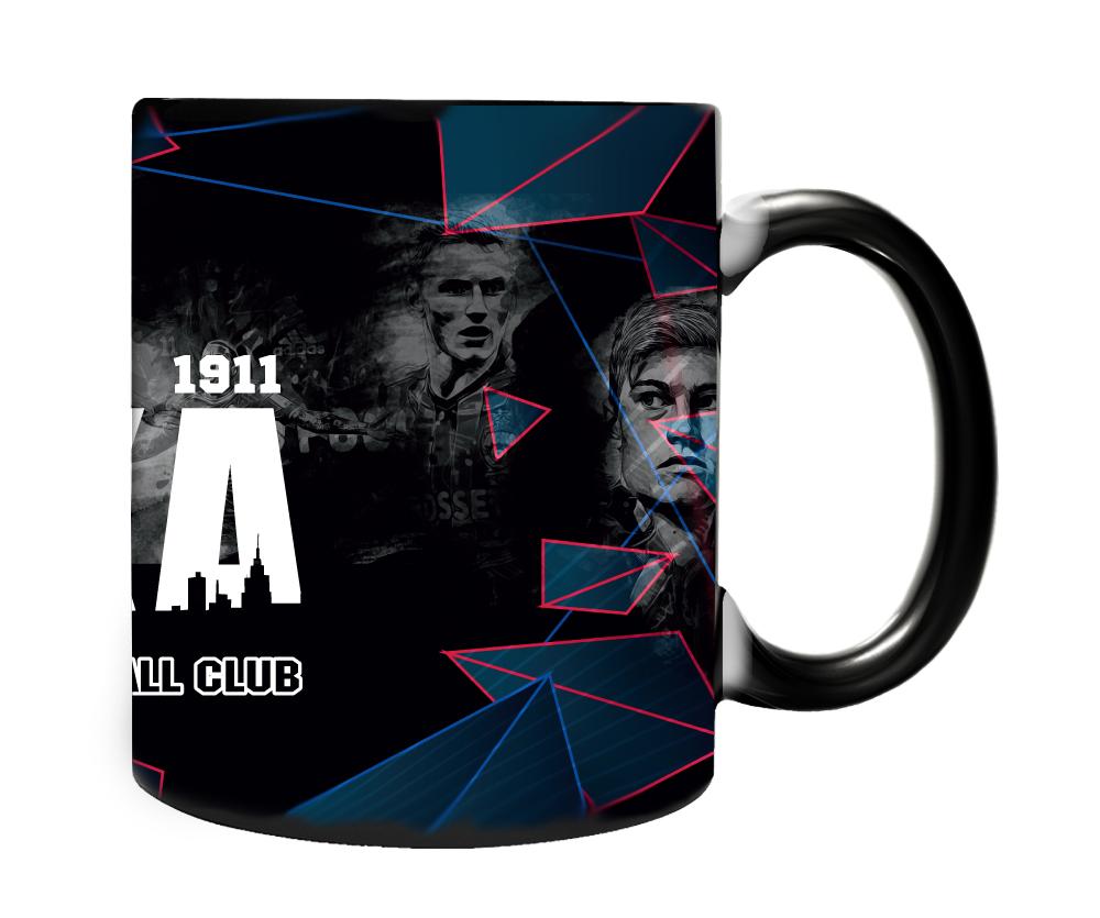 Кружка керамическая ЦСКА  "Игроки", цвет чёрный