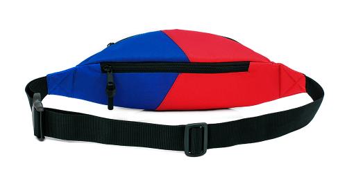 Сумка на пояс удлиненная красно-синяя с эмблемой ПФК ЦСКА