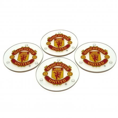 Подставки стеклянные Манчестер Юнайтед Glass Coasters
