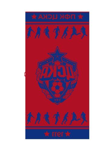 Полотенце ЦСКА "Футболисты" 70 х 140 красно-синее	