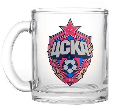 Стеклянная кружка для чая ЦСКА