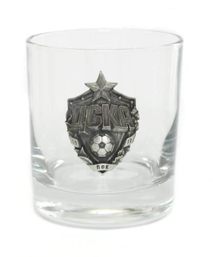 Набор стаканов для виски для виски с оловянными шильдами ПФК ЦСКА  (2 шт.)