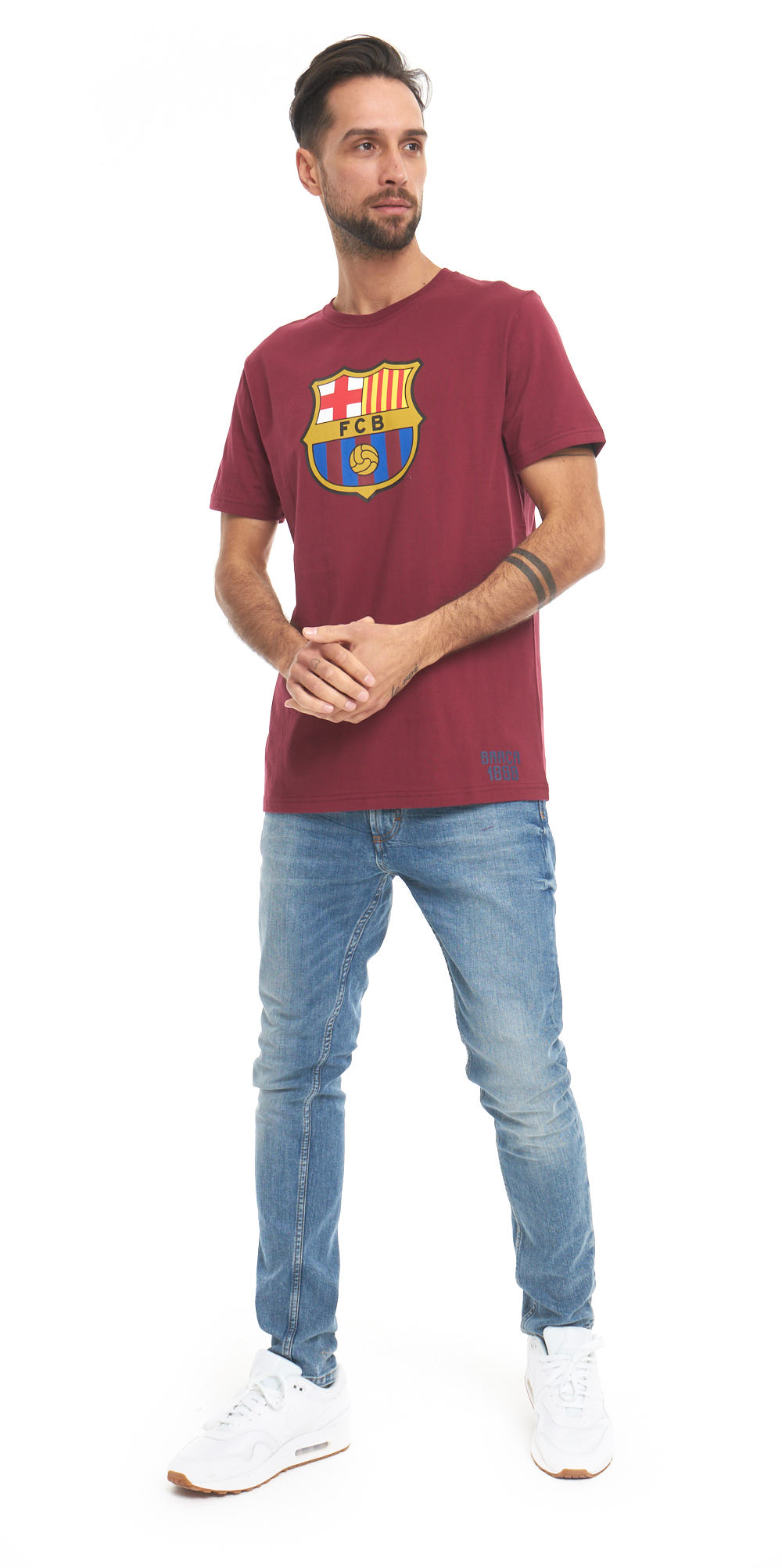 Футболка Барселона 130360 бордовая Футболка Барселона 130360 бордовая