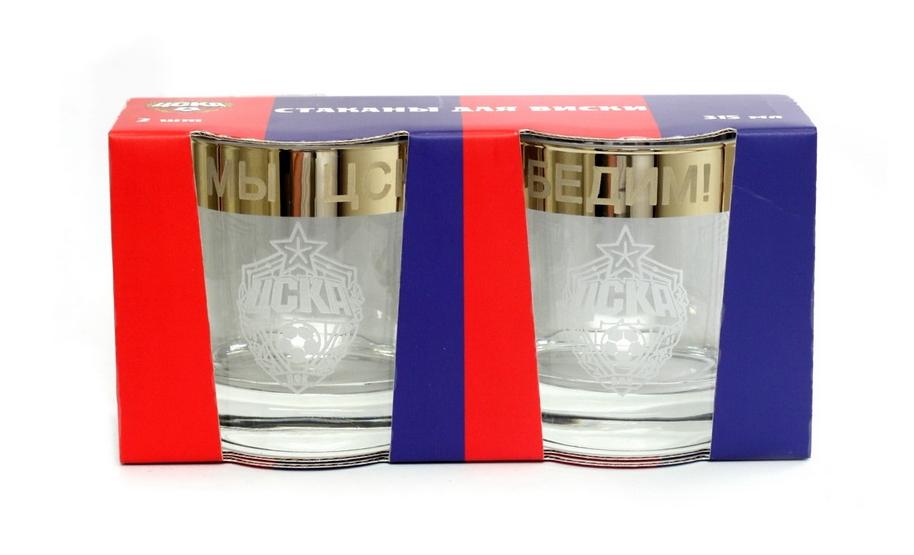 Набор стаканов для виски с гравировкой ПФК ЦСКА  (2 шт.)