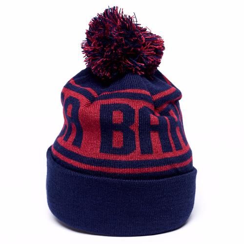 Шапка Барселона 115116 красно-синяя BARCA с помпоном