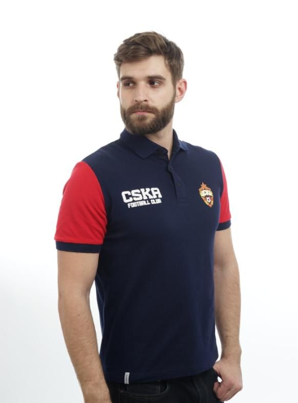 Поло мужское ПФК ЦСКА, цвет синий