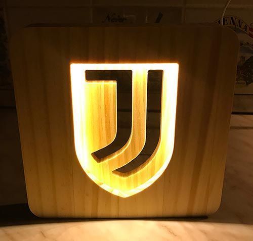 3D светильник (дерево) Ювентус