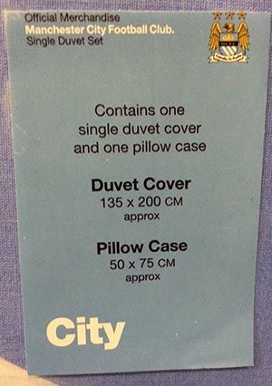 Постельное белье двухстороннее 1,5 спальное Манчестер Сити Duvet Set BE