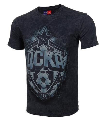Футболка Эмблема ПФК ЦСКА цвет камуфляж серый