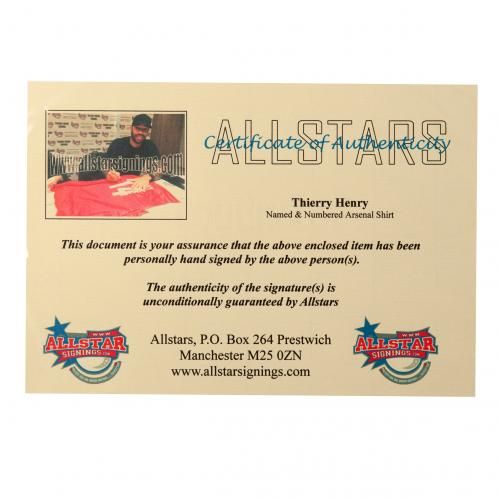 Футболка с автографом Bergkamp & Henry Signed Shirts (Dual Framed)