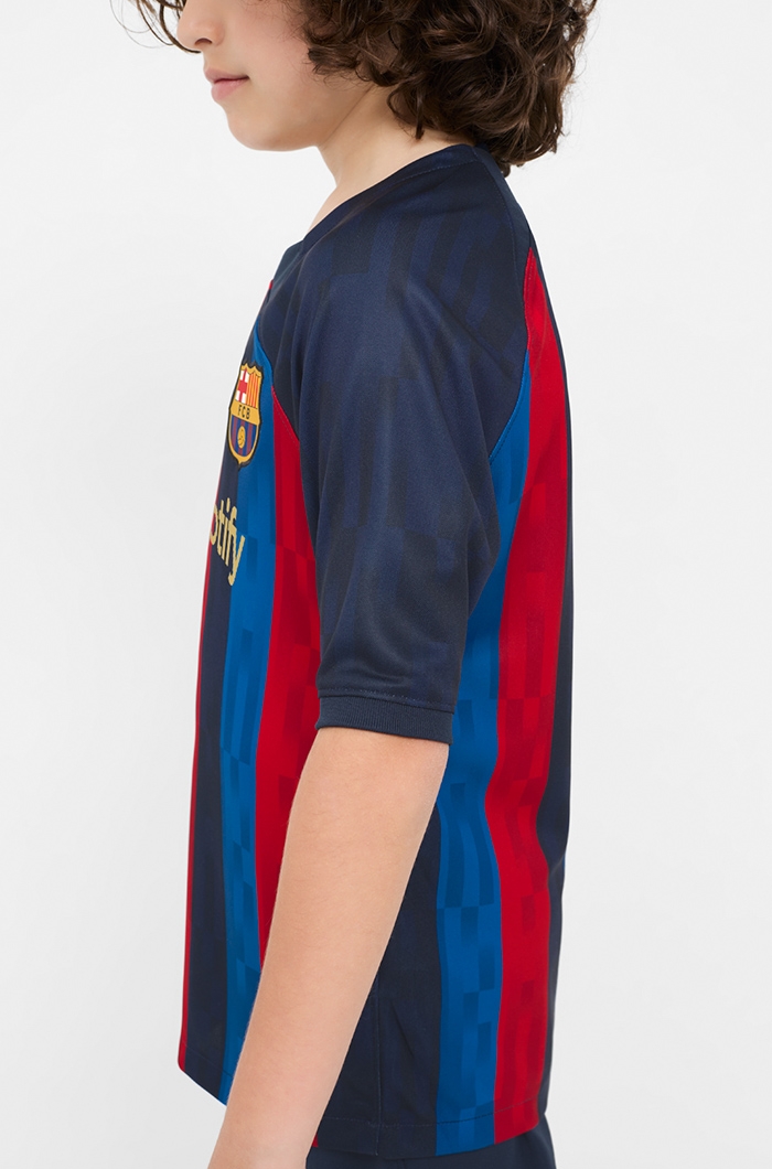 Детская форма Барселона 2022/2023 домашняя (футболка и шорты)