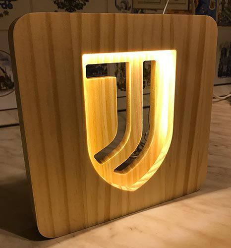 3D светильник (дерево) Ювентус