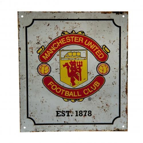 Табличка Манчестер Юнайтед Retro Logo Sign