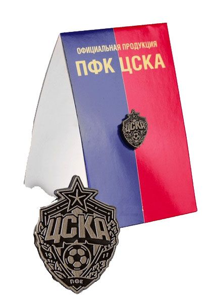 Значок эмблема ПФК ЦСКА одноцветный 20 мм 193056