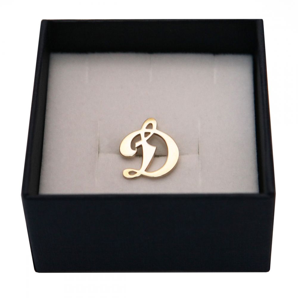 Значок Динамо "Д" серебро