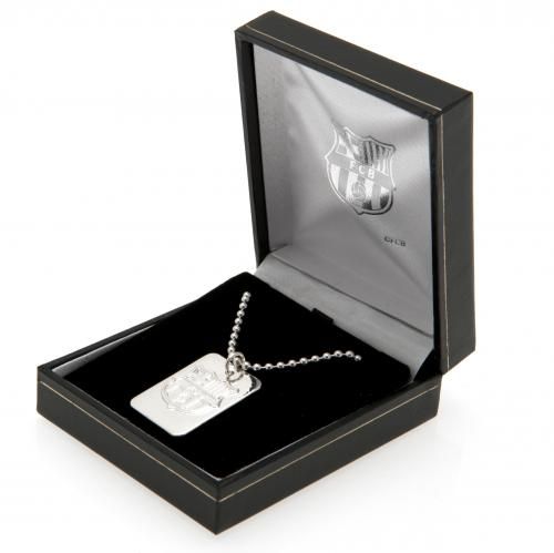 Подвеска Барселона Silver Plated Dog Tag & Chain