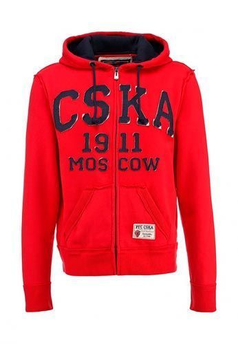 Толстовка с капюшоном на молнии CSKA 1911 красная 141730