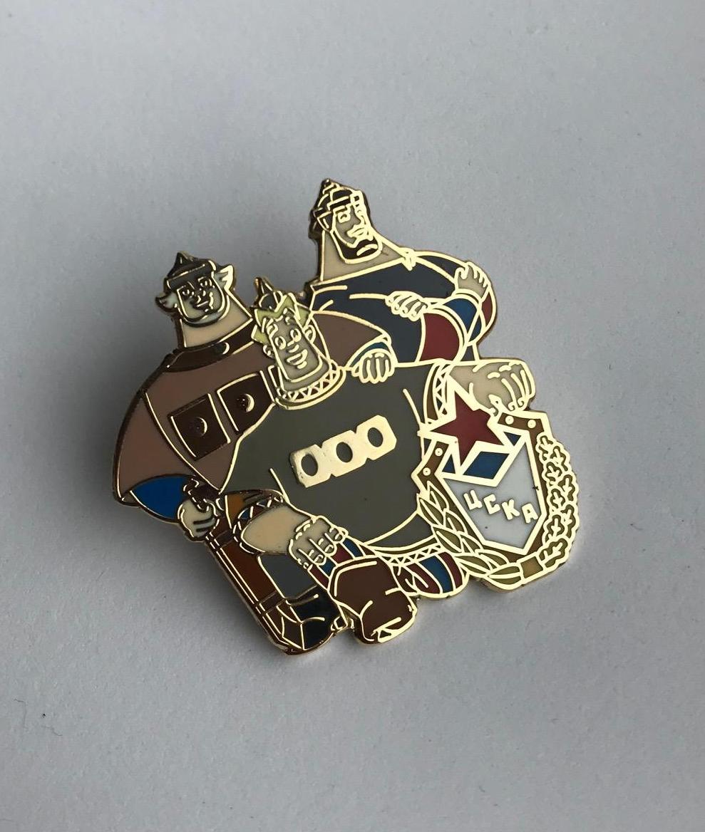 Значок ЦСКА три богатыря