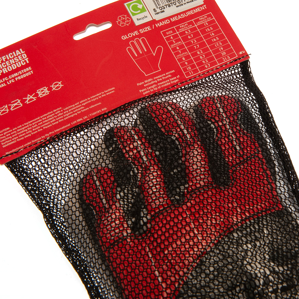 Вратарские перчатки Ливерпуль подростковые Goalkeeper Gloves Yths DT, 10-12 лет Вратарские перчатки Ливерпуль подростковые Goalkeeper Gloves Yths DT, 10-12 лет
