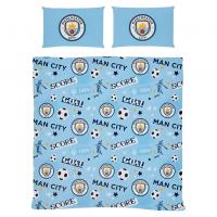 Постельное белье Манчестер Сити 2 спальное Striker Double Duvet Set Постельное белье Манчестер Сити 2 спальное Striker Double Duvet Set