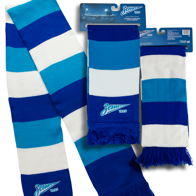 Шарф вязанный с вышивкой Зенит 040041