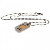   Bi Colour Cut Out Dog Tag & Chain