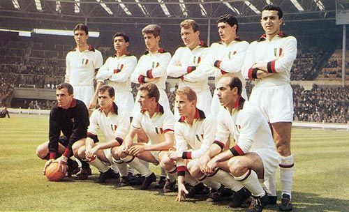 Ретро футболка Милан Milan AC 1963 European Cup Final