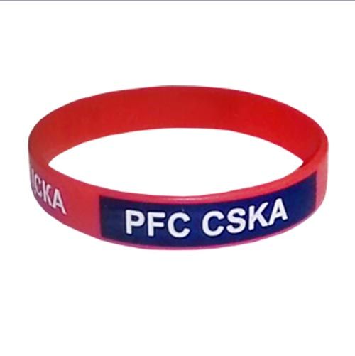 Браслет из силикона ЦСКА, цвет красно-синий