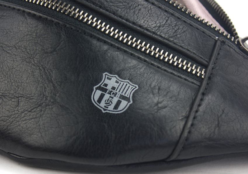 Сумка на пояс Барселона черная искуственная кожа