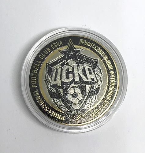 Монета сувенирная "Эмблема ПФК ЦСКА монохромная"